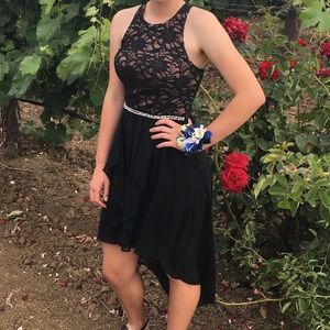 City Studio Black and Nude Dress